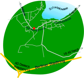 eine Skizze vom Weg nach Ferch